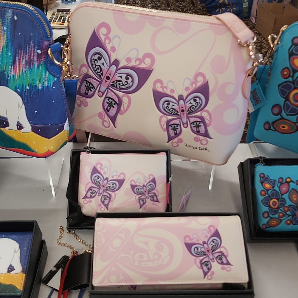 Canadian Native Artist designed vegan leather handbag